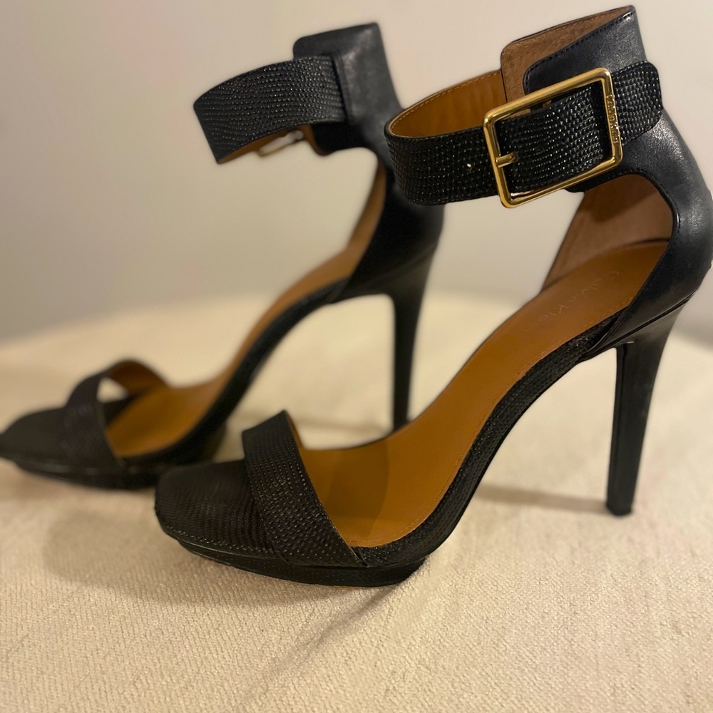 I’m selling Some shoes that are way too high for me. First Calvin Klein NWOT